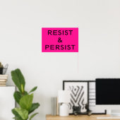Bleiben Sie am heißen Rosa Poster (Heimbüro)