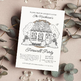 Bleiben Sie am Party von Abschied Einladung