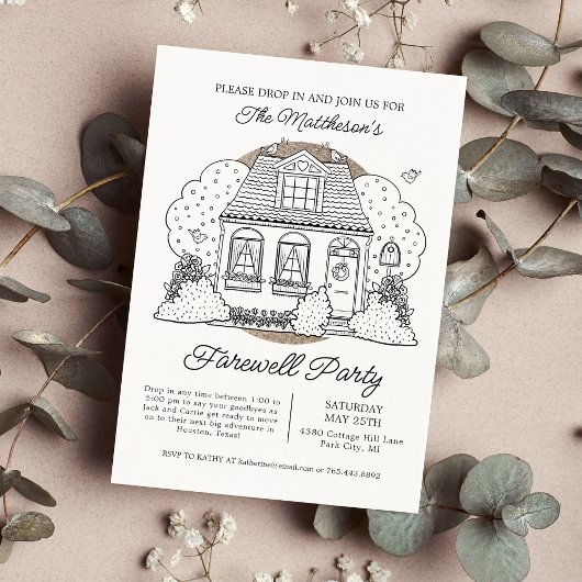 Bleiben Sie am Party von Abschied Einladung