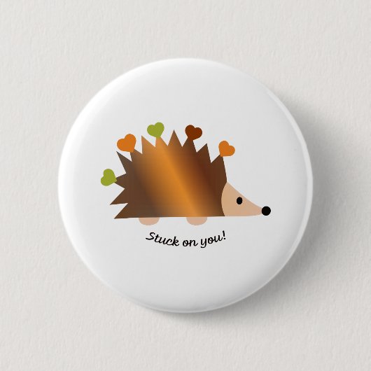Bleiben Sie auf Igel und Herz Button (Vorderseite)