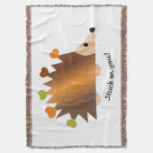 Bleiben Sie auf Igel und Herz Decke (Vorderseite Vertikal)