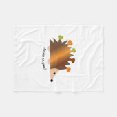 Bleiben Sie auf Igel und Herz Fleecedecke (Vorderseite (Horizontal))