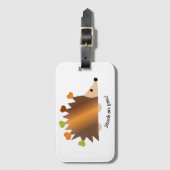 Bleiben Sie auf Igel und Herz Gepäckanhänger (Vorderseite Vertikal)