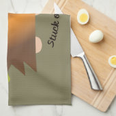 Bleiben Sie auf Igel und Herz Geschirrtuch (Viertel Falte)