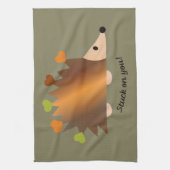 Bleiben Sie auf Igel und Herz Geschirrtuch (Vertikal)