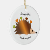 Bleiben Sie auf Igel und Herz Keramik Ornament (Rechts)