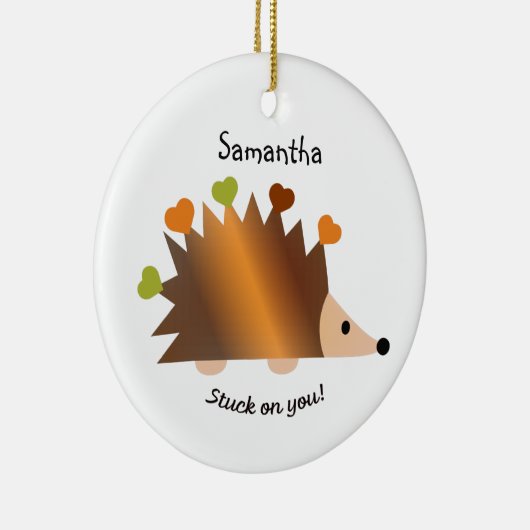 Bleiben Sie auf Igel und Herz Keramik Ornament (Rechts)