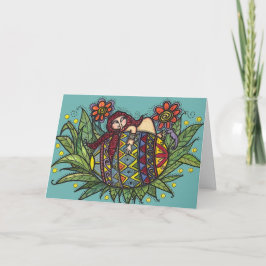 Bleiben Sie auf Ihre Pysanka Ukrainische Volkskuns Feiertagskarte