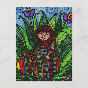 Bleiben Sie auf Ihre Pysanka Ukrainische Volkskuns Postkarte