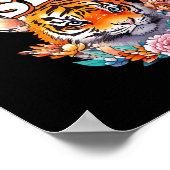 Bleiben Sie aus dem zarten Tiger-Funny-Design Poster (Ecke)