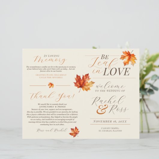 Bleiben Sie bei der Liebe des feierlichen Programm (Stehend Vorderseite)