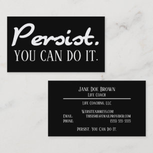Bleiben Sie dabei, dass Sie es mit Life Coach Whit Visitenkarte