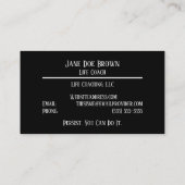 Bleiben Sie dabei, dass Sie es mit Life Coach Whit Visitenkarte (Rückseite)