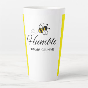 BLEIBEN SIE ECHT BEE BESCHEIDEN Weiß Gelbe Keramik Milchtasse