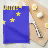 "Bleiben Sie!" EU-Flagge/Brexit Tee-Tuch Handtuch (Viertel Falte)