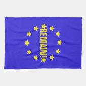 "Bleiben Sie!" EU-Flagge/Brexit Tee-Tuch Handtuch (Horizontal)