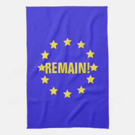 "Bleiben Sie!" EU-Flagge/Brexit Tee-Tuch Handtuch