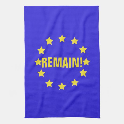 "Bleiben Sie!" EU-Flagge/Brexit Tee-Tuch Handtuch (Vertikal)