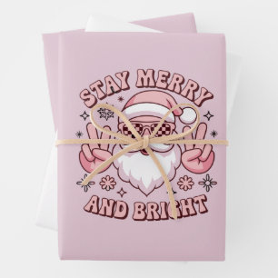 Bleiben Sie fröhlich und hell Weihnachten Hässlich Geschenkpapier Set