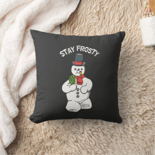 Bleiben Sie frostig in dieser Weihnachtszeit Kissen
