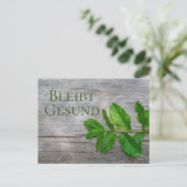 Bleiben Sie gesund - Postkarte (Stehend Vorderseite)
