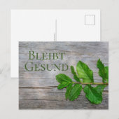 Bleiben Sie gesund - Postkarte (Vorne/Hinten)