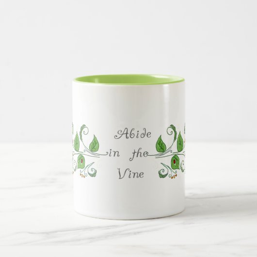 Bleiben Sie in der Rebescripture-Tasse Zweifarbige Tasse (Mittel)