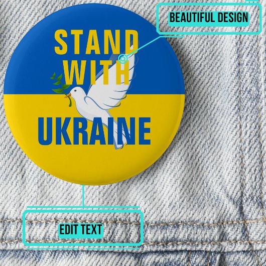 Bleiben Sie mit der Taste Ukraine Button