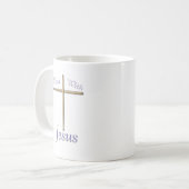 Bleiben Sie mit Jesus Christlich Drummer Kaffeetasse (Vorderseite Links)