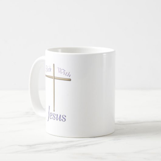 Bleiben Sie mit Jesus Christlich Drummer Kaffeetasse (Vorderseite Links)