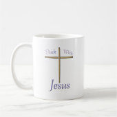 Bleiben Sie mit Jesus Christlich Drummer Kaffeetasse (Links)