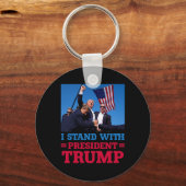 Bleiben Sie mit Präsident Trump, nachdem er schock Schlüsselanhänger (Vorderseite)