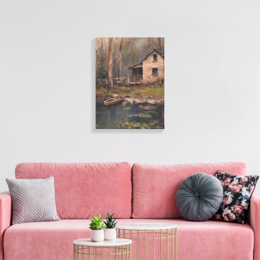 "Bleiben Sie" Option 2 Leinwanddruck (Insitu (Wohnzimmer))