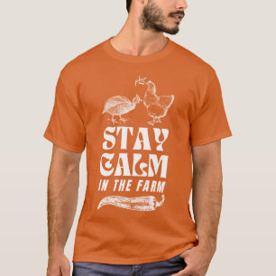 Bleiben Sie ruhig auf dem Bauernhof Weiße große Dr T-Shirt