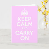 Bleiben Sie ruhig und tragen Sie sich fort Karte (Gelbe Blume)