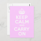 Bleiben Sie ruhig und tragen Sie sich fort Postkarte (Vorne/Hinten)