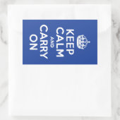 Bleiben Sie ruhig und tragen Sie weiter Rechteckiger Aufkleber (Tasche)