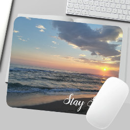Bleiben Sie Sicher Benutzerdefinierter Text Foto Mousepad