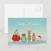 Bleiben Sie warm Postkarte (Vorne/Hinten)