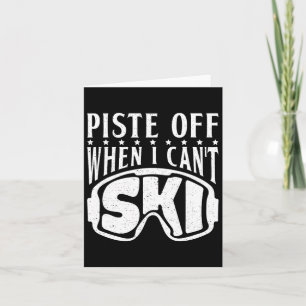 Bleiben Sie, wenn ich Ski-Schnee Wintersportski fa Karte
