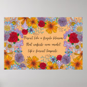 Bleiben Sie wie ein fragiles Motivierend Zitat Poster (Vorne)