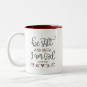 bleiben | Und Geschenk der Bibel Verse Zweifarbige Tasse (Links)