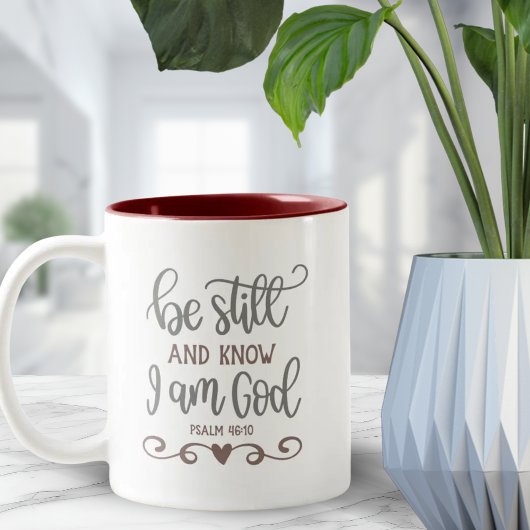 bleiben | Und Geschenk der Bibel Verse Zweifarbige Tasse