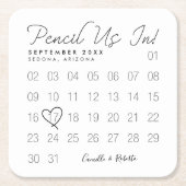 Bleiben wir im minimalen weißen Kalender Rechteckiger Pappuntersetzer (Vorderseite)