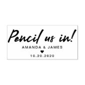 Bleiben wir Save the Date bei einer eleganten Hoch Gummistempel (Prägung)