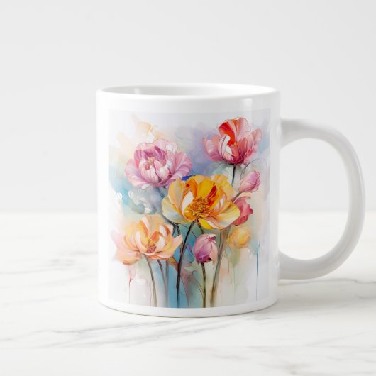bleibende Blume Jumbo-Tasse (Rechts)