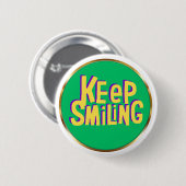 Bleibende Lächeln-Typografie Positive Ermutigung  Button (Vorne & Hinten)