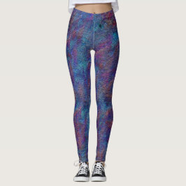 Bleibende Spritzer aus Zyanid und Rot Leggings