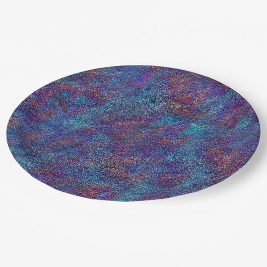 Bleibende Spritzer aus Zyanid und Rot Pappteller (Schrägansicht)