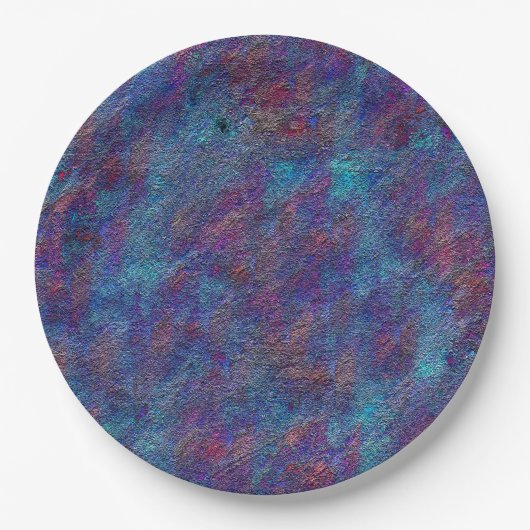 Bleibende Spritzer aus Zyanid und Rot Pappteller (Vorderseite)